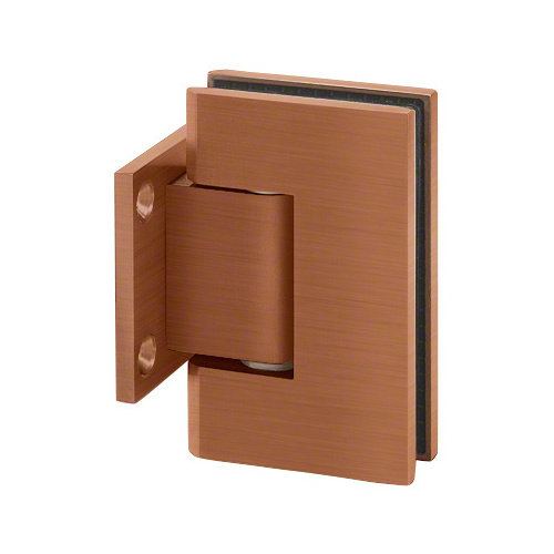 Designer Series Shower Door Wall Mount Hinge With Short Back Plate Brushed Bronze