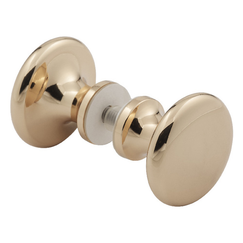 Traditional Series Glass Shower Door Knob Back To Back Mount 24K Gold