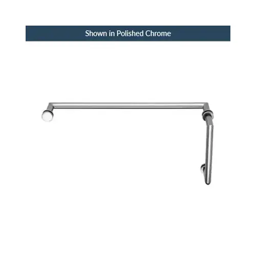 Brixwell TBM824CSWBN 8" X 24" Mitered Towel Bar/Handle Combo Brushed Nickel