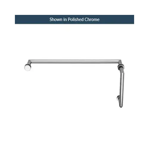 Brixwell TBM818CSWBN 8" X 18" Mitered Towel Bar/Handle Combo Brushed Nickel