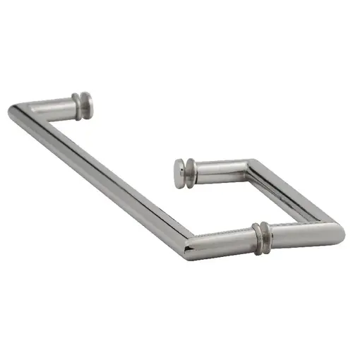 Brixwell TBM818CSWC 8" X 18" Mitered Towel Bar/Handle Combo Polished Chrome