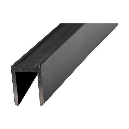 US Horizon AUHP380B Oil Rubbed Bronze 95" (2.49 m) High Profile Aluminum Glazing Channel for 3/8" Glass