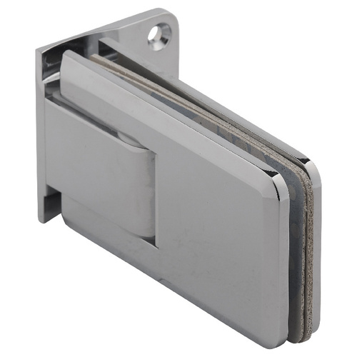 Polished Chrome Wall Mount with Offset Back Plate Crown Series Hinge