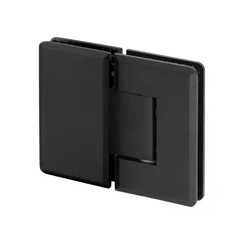 Matte Black 180 degree Glass to Glass Adjustable Coronado Beveled Series Hinge