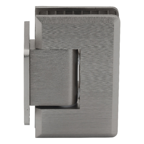 Coronado Series Glass To Wall Mount Hinge With Short Back Plate Brushed Nickel