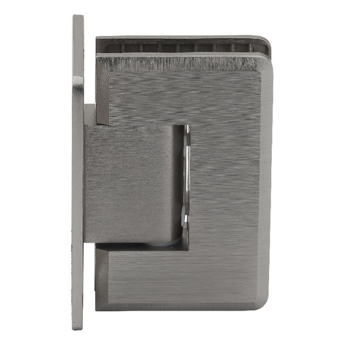 Brushed Nickel Wall Mount with Full Back Plate Adjustable Coronado Beveled Series Hinge