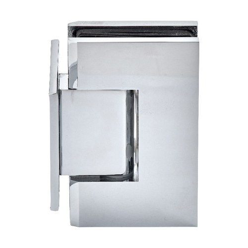 Polished Chrome Wall Mount with Short Plate Adjustable Americana Series Hinge