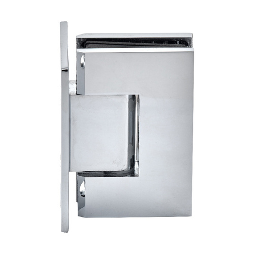 Polished Chrome Wall Mount with Full Back Plate Adjustable Americana Series Hinge