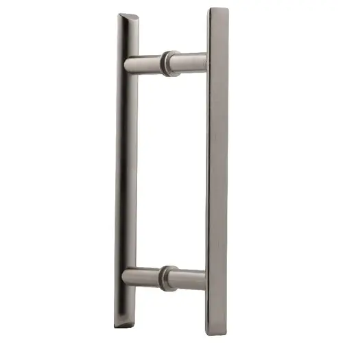 Brushed Nickel 8" Square Ladder Pull Back to Back Handles