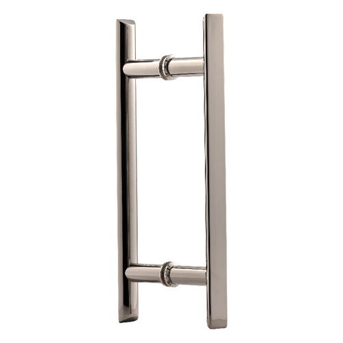 Polished Nickel 8" Square Ladder Pull Back to Back Handles