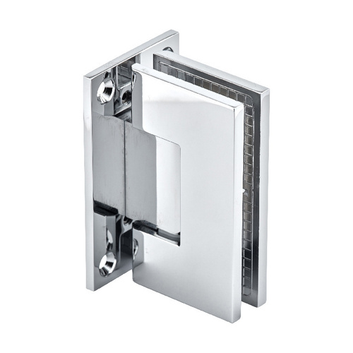 Polished Chrome Wall Mount with Full Back Plate Majestic Series Hinge with 5 degree Pin