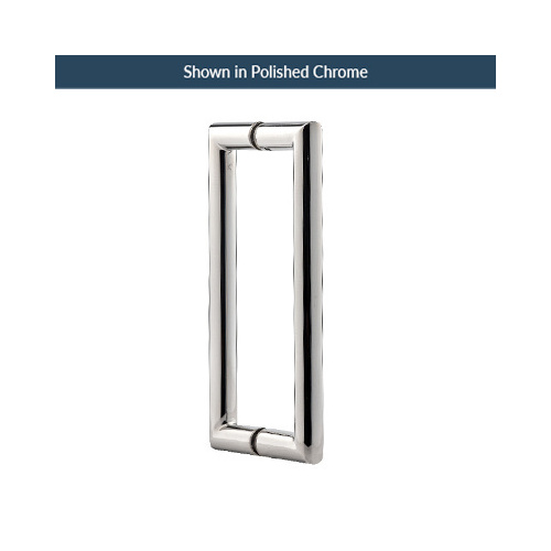 8 Inches Center To Center Mitered Style Back To Back Shower Door Handle Satin-Chrome