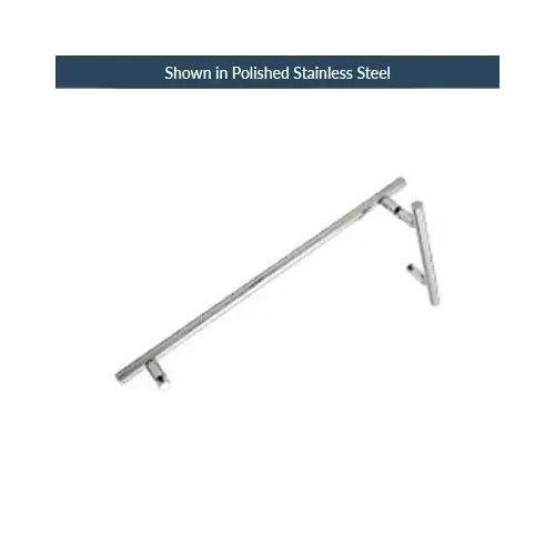 Brixwell TBL-618C-MB 18 Inches Center To Center Towel Bar, 6 Inches Center To Center Handle Ladder Pull Towel Bar And Handle Combo Matte Black