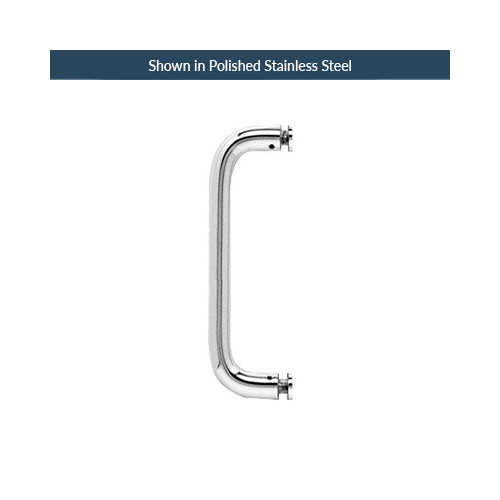 6 Inches Center To Center Standard Tubular Shower Door Handle Single Mount Polished Brass