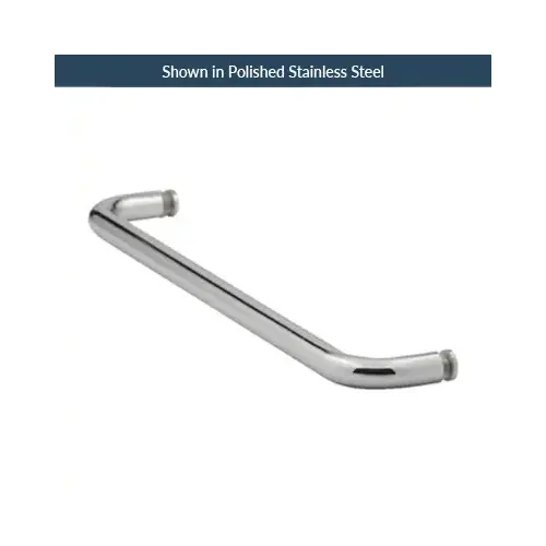 18 Inches Center To Center Standard Tubular Shower Towel Bar Single Mount Without Washers Polished Brass