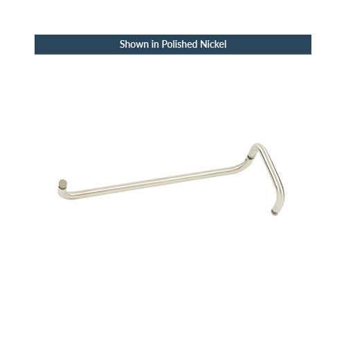 Brixwell TB-824C-PB 24 Inches Center To Center Towel Bar, 8 Inches Center To Center Handle Shower Door Towel Bar And Handle Combo No Washers Polished Brass