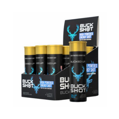 Buck Shot Energy Shot, Blue Raz - pack of 12