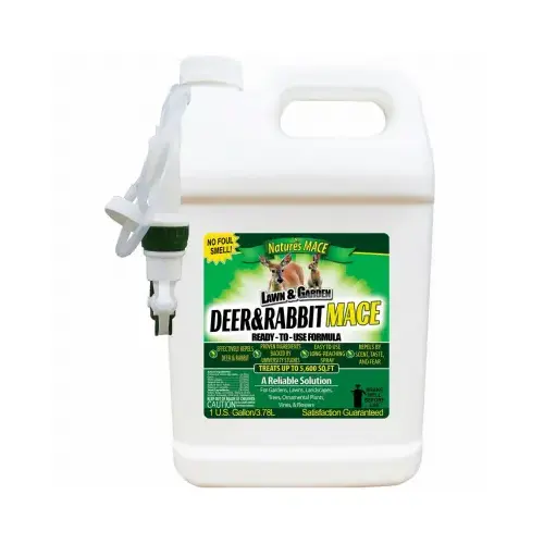 Nature's Mace DEERRTU3006 Deer & Rabbit Mace Repellent, All Natural, 1 Gallon RTU Spray