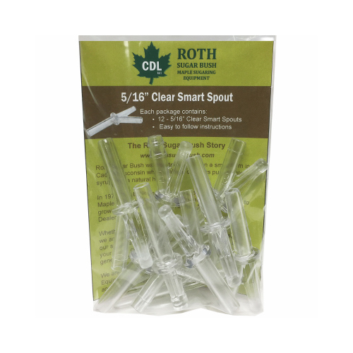 ROTH SUGUARBUSH INC 66090064PK Maple Sap Tubing Tap, Clear, 5/16-In  pack of 12