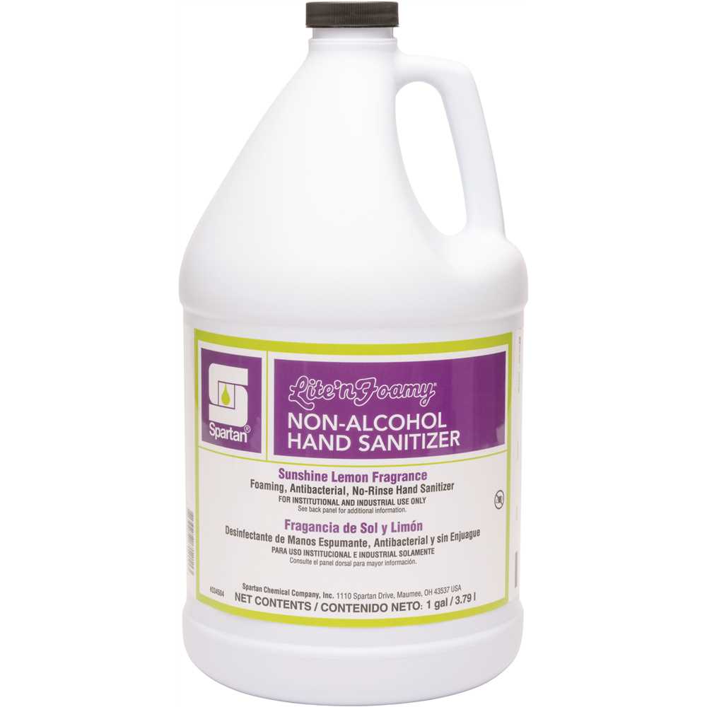 Spartan 334504 Lite'n Foamy 1 Gallon Non-Alcohol Hand Sanitizer - pack of 4