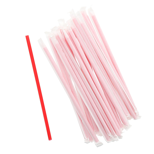 AMERCARE STNGT2290904 Amercare Straw 9 Inch Giant Red Wrapped, 7200 Each, 1 Per Case