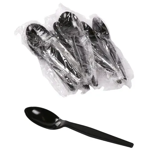 AMERCARE S2308FB Amercare Teaspoon Black Medium Heavy Weight Polystrene, 1000 Each, 1 Per Box, 1 Per Case