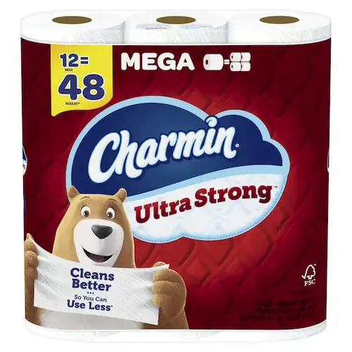 Charmin Ultra Strong Mega Bathroom Tissue, 12 Each, 4 Per Case White