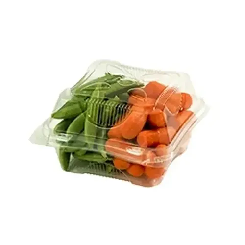 World Centric 6X6x3 Ingeo Compostable Hinged Clamshell, 125 Each, 4 Per Case