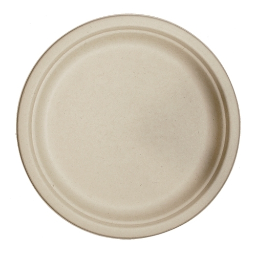 World Centric 9" Plates - Unbleached Plant Fiber, 50 Each, 20 Per Case