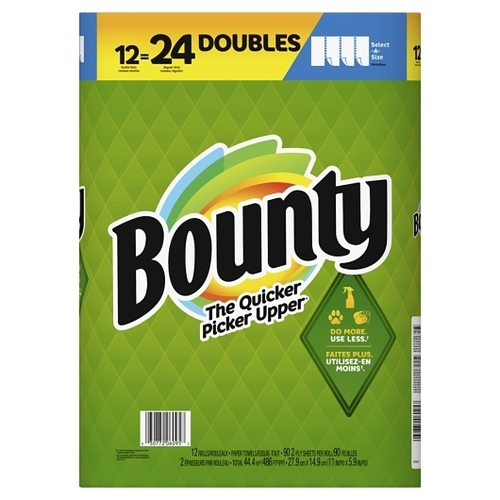 Bounty Base Paper Towel Select-A-Size Roll White, 486 Square Foot, 1 Per Case