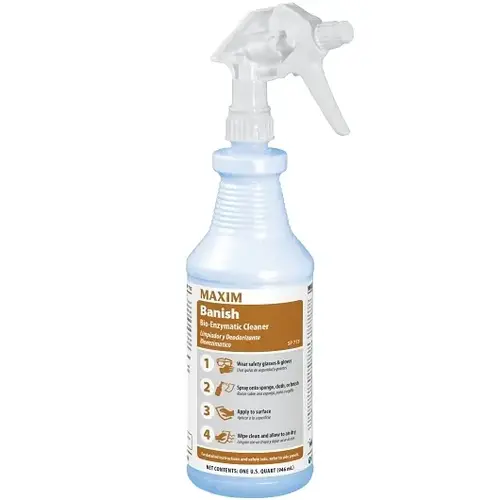 Pgproline Professional Maxim Banish Bio-Enzymatic Drain Maintainer Cleaner, 32 Ounce, 12 Per Case