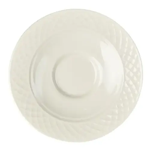 Homer Laughlin Saucer 5 5/8 In Gothic Blanc, 3 Dozen, 1 Per Case