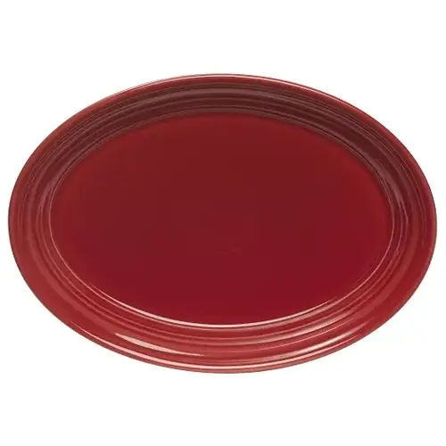 Fiesta Oval Platter 13 5/8 In X 9 1/2 In Fiesta Scarlet, 1 Dozen, 1 Per Case