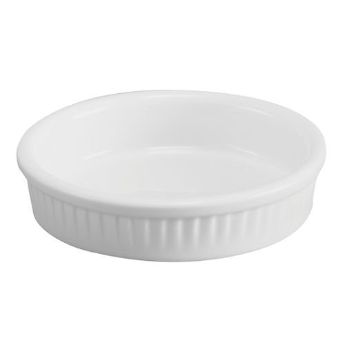 Hall China HL45520AWHA Hall China Round Fluted Creme Brulee 5 1/4 In X 1 1/4 In (8 Oz) White, 2 Dozen, 1 Per Case