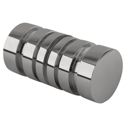 Polished Chrome Contemporary Style Back-to-Back Shower Door Knobs