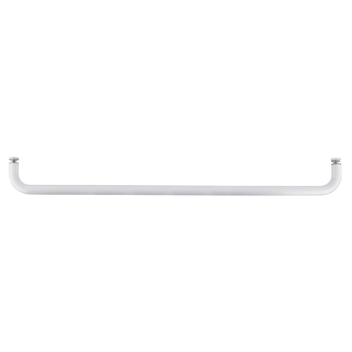 White 27" BM Series Single-Sided Towel Bar Without Metal Washers