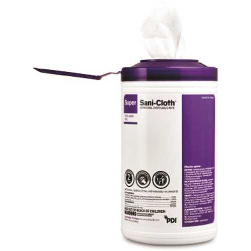 PROFESSIONAL DISPOSABLES P86984 Super Sani-Cloth - X-Large Canister (55% alcohol)