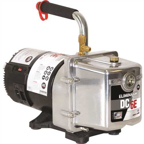 JB INDUSTRIES DV-6EDC Eliminator 6 CFM Dc A2l Compatible Vacuum Pump, Dual Voltage