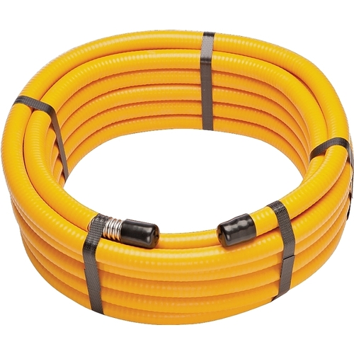 PFCT-1275 Flexible Hose, 1/2 in, Stainless Steel, Yellow, 75 ft L