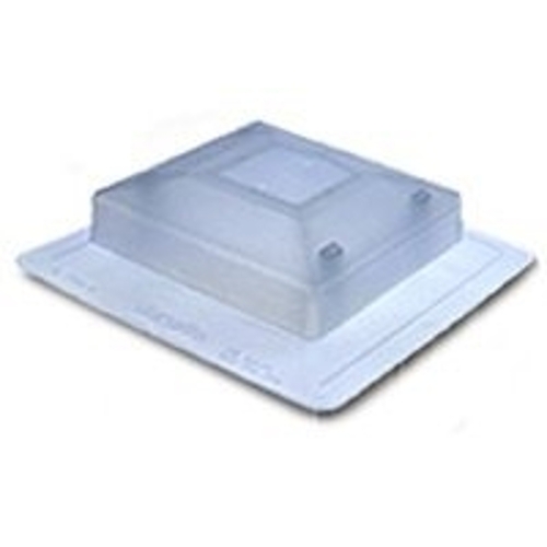 Duraflo 5975C Shed Light Roof Vent, 19.44 in OAW, 75 sq-in Net Free Ventilating Area, Polypropylene, Translucent