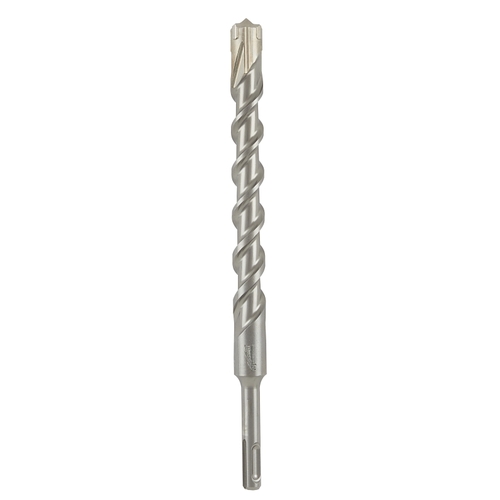 MX4 Drill Bit, 3/4 in Dia, 10 in OAL, Reinforced Flute, 2-Flute, 13/32 in Dia Shank Silver