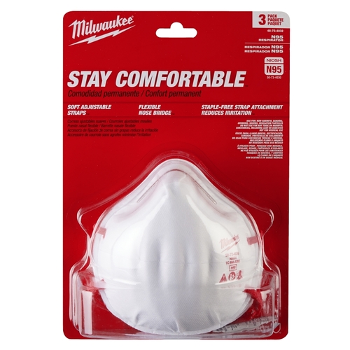 RESPIRATOR N95 UNVALVED - pack of 3