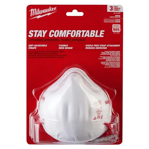 RESPIRATOR N95 UNVALVED - pack of 18