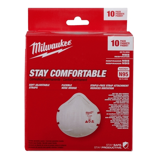 RESPIRATOR N95 UNVALVED - pack of 10
