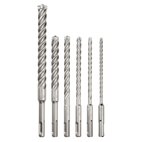 MX4 Rotary Hammer Drill Bit kit, 6-Piece, Carbide/Steel