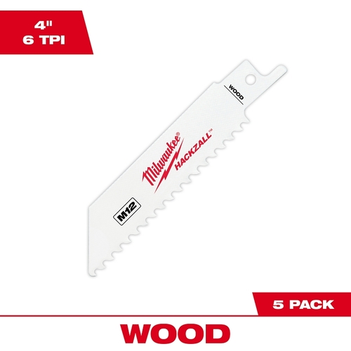 Milwaukee 49-00-5460 BLADE WOOD M12 4IN - pack of 5