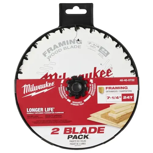 7-1/4 In. 24-Tooth Framing Circular Saw Blade (2-Pack)