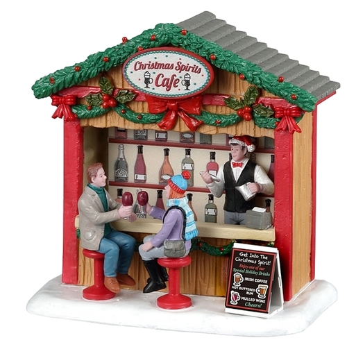 Lemax 23605-XCP12 Christmas Spirits Cafe, Caddington Village/Christmas, Resin - pack of 12