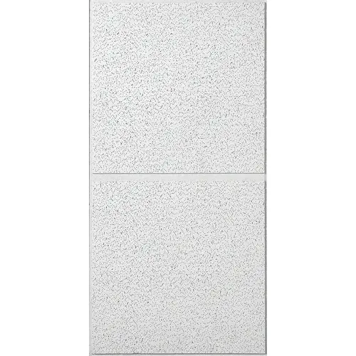 USG R2742N Ceiling Panel, 4 ft L, 2 ft W, 3/4 in Thick, Mineral Fiber, White - pack of 6