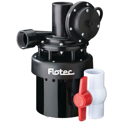 Flotec FPUS1860A-01 FPUS1860A Automatic Utility Sink Pump, 1-Phase, 2.2 A, 115 V, 0.33 hp, 1-1/4 in Outlet, 31 gpm, Thermoplastic